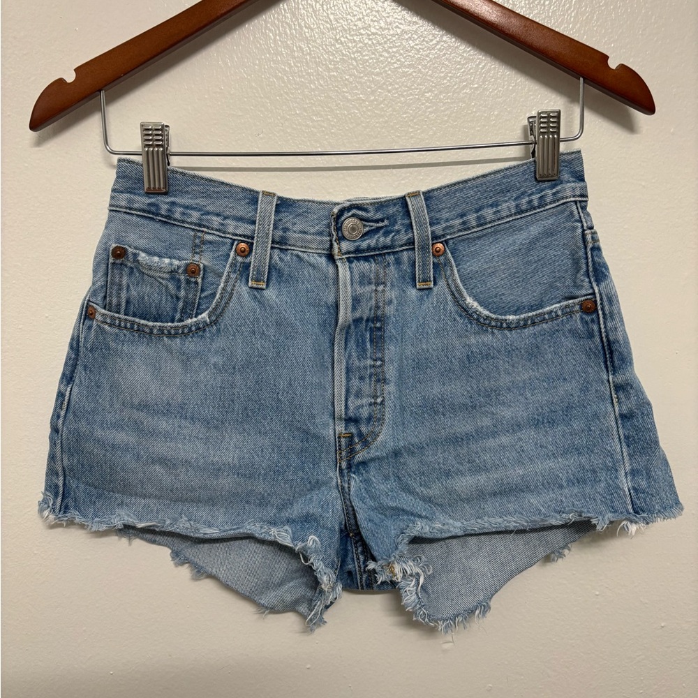 Levi's Light Blue Jean Shorts